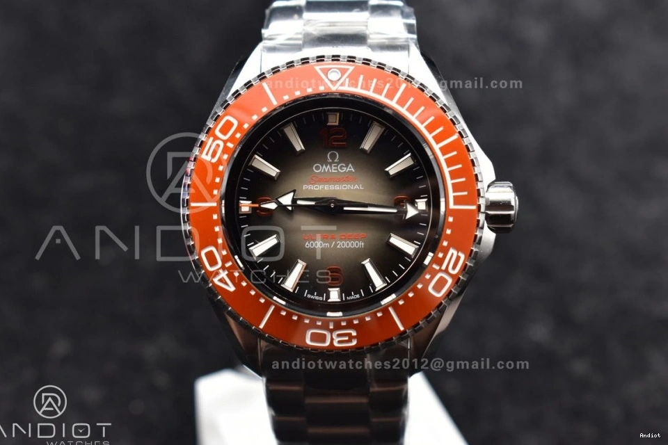Edition Dial TF Ultra on A2824 Deep Seamaster Orange Gray Bezel SS Bracelet Ceramic 6000M Best 1:1 SS 1219